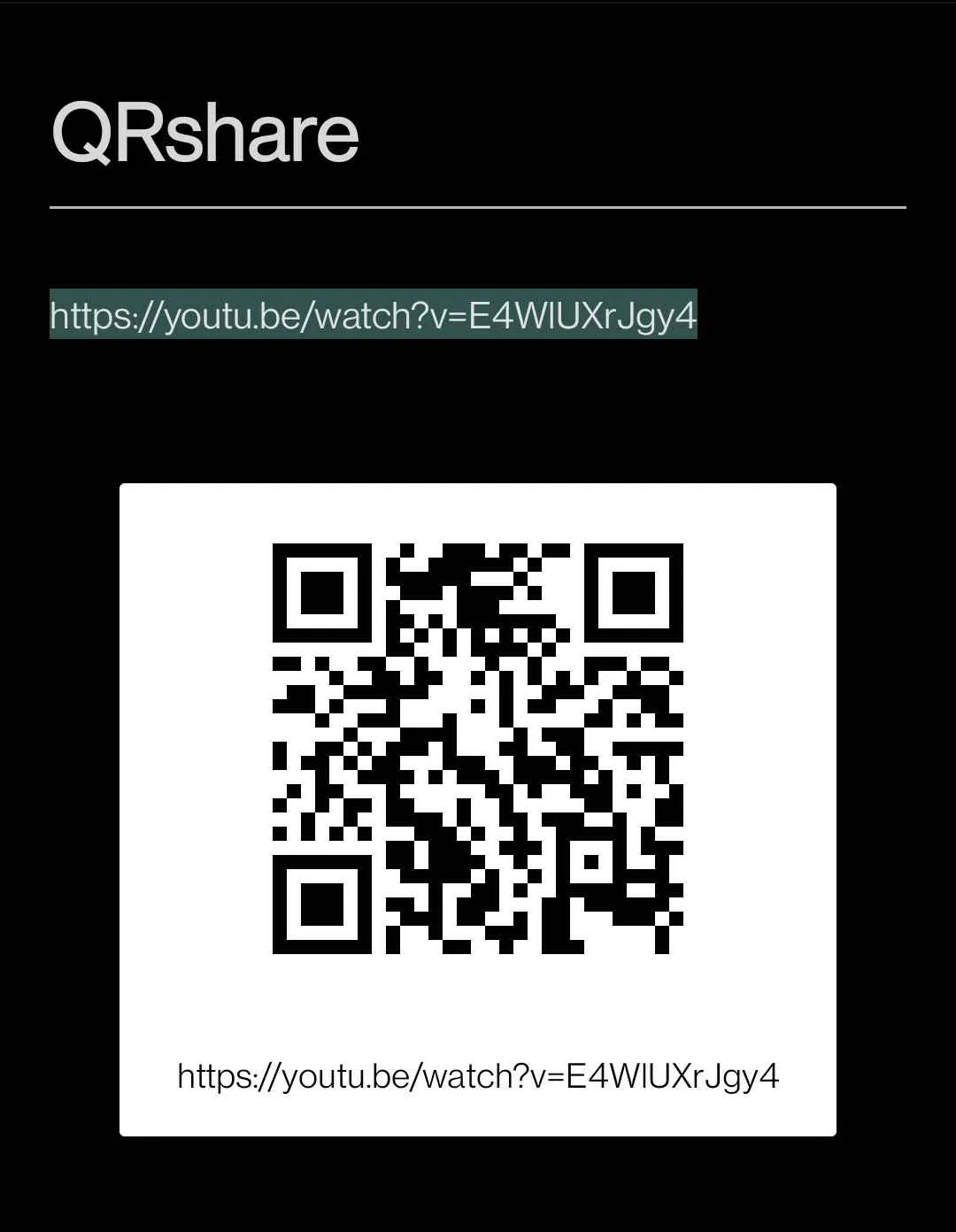 QR share screenshot